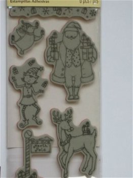 recollections rubber cling stamp north pole - 1