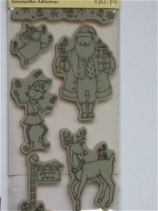 recollections rubber cling stamp north pole