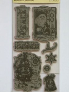 recollections rubber cling stamp christmas vintage - 1
