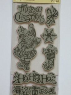 OPRUIMING: recollections rubber cling stamp ho ho ho