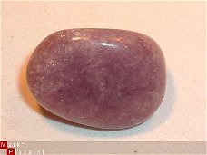 Lepidolith, Lepidolite nr2 Knuffel-trommelsteen Brazilie