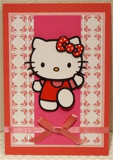 Hello Kitty kaart 02: Hello Kitty Roze