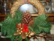 Kerstkrans van wilg met kunst versiering mooie kwaliteit - 1 - Thumbnail