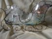 Handgemaakte arreslee van Tiffany glas iriserend 27x12x16 - 1 - Thumbnail
