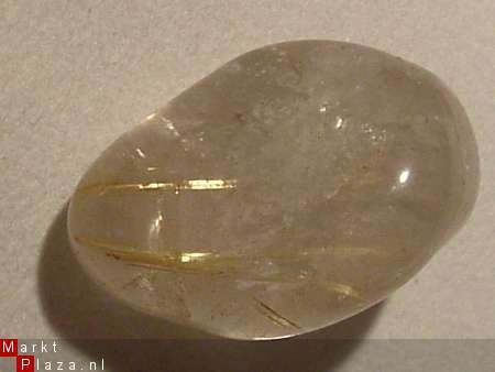 Knuffelsteen Rutielkwarts, Rutil-quartz nr 5 - 1