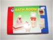 Bad kamer. Poppenhuis meubel set. Van hout. - 1 - Thumbnail