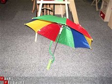 Kinder Paraplu, met handvat kikker van hout