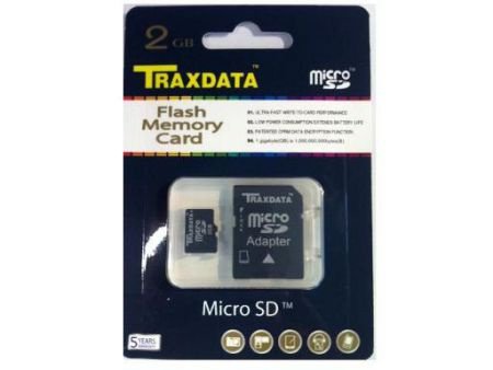 Micro SD, Traxdata, 2GB, Nieuw, €7.50 - 1