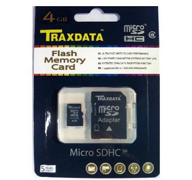 Micro SDHC, Traxdata, 4GB, Class 6, Nieuw, €10 - 1
