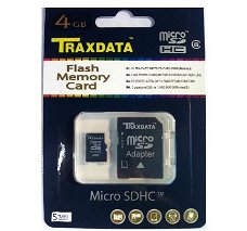 Micro SDHC, Traxdata, 4GB, Class 6, Nieuw, €10