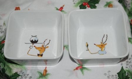 * 2 leuke kerst schaaltjes * * Debenhams Porcelain * o.a. g - 1