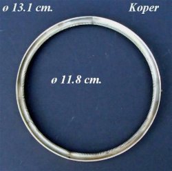 === Wijzerplaat ring = koper = oud === 12057