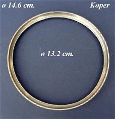=== Wijzerplaat ring = koper = oud === 12056