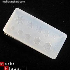 3D Sneeuwvlok Acryl mal vorm System nagel sjablonen nail art