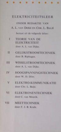 [1959 60] Elektriciteitsleer, in 7 delen, Dijke v, Sijthoff