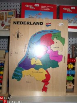 Nederland Puzzel met alle provincies, van hout. - 1