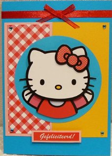 Hello Kitty kaart 04: Hello Kitty met strikje