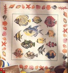 borduurpatroon 002 tropische vissen