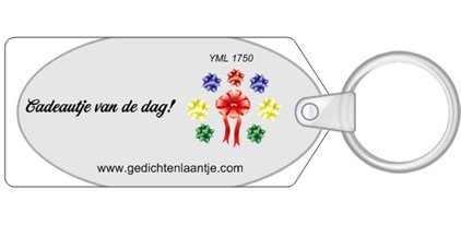 Sleutelhanger YML S1750: Cadeautje van de dag (gedicht) - 2