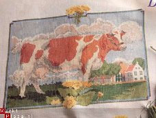 borduurpatroon 087 schilderij koe.