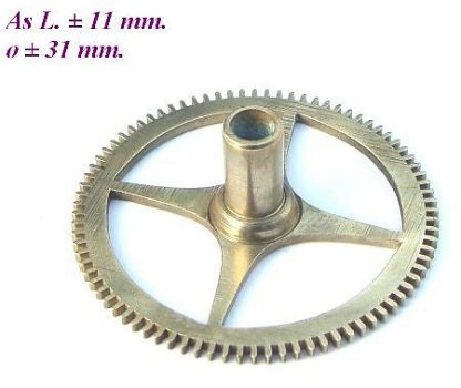 === Uurrad Franse pendule / regulateur = oud === 12453 - 1