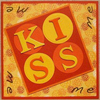 TEKST kaart nr. 08: KISS me (oranje) - 1