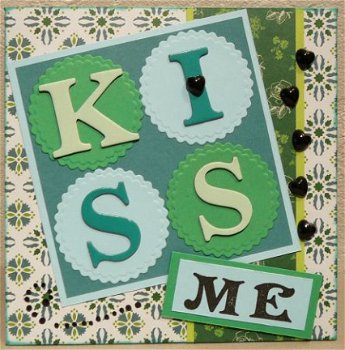 TEKST kaart nr. 03: KISS me (groen) - 1