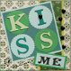 TEKST kaart nr. 03: KISS me (groen) - 1 - Thumbnail