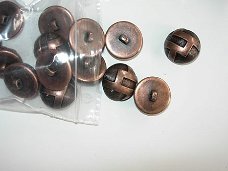 Donkere koper bruine knopen (28 mm)