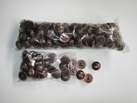 Donkere koper bruine knopen (28 mm) - 2