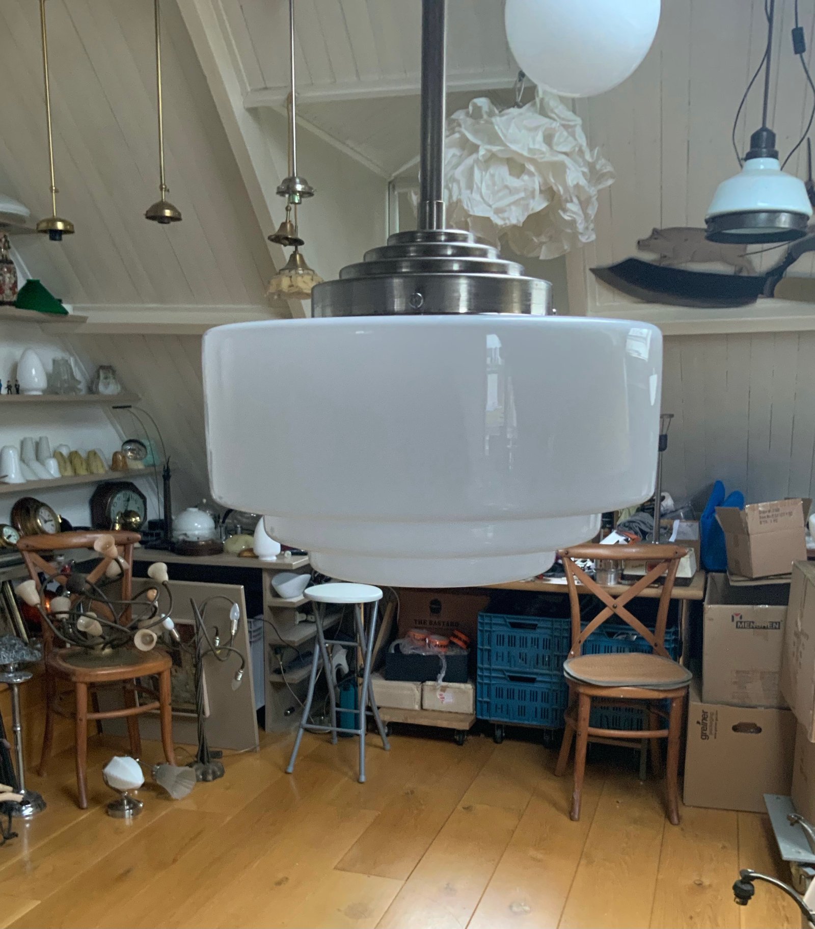 Art deco design verlichting hanglamp. Trap Bol - nr. 1