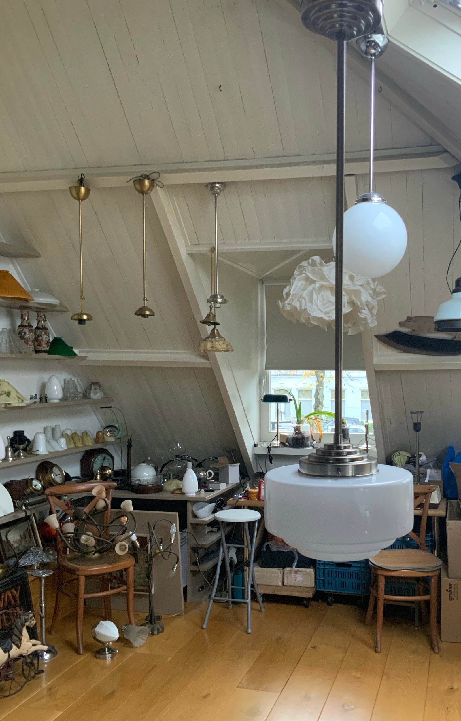 Art deco design verlichting hanglamp. Trap Bol - Afbeelding 2