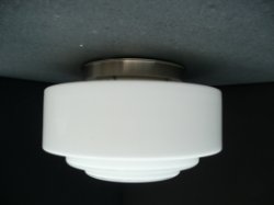 Art deco design verlichting plafonnière. Trap kap 20 /25 en 35 cm