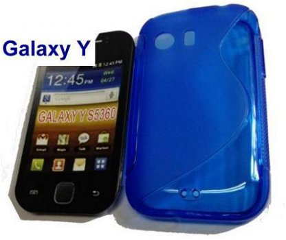 Siliconen Hoesje voor Samsung Galaxy Y S5360, Blauw, €5 - 1