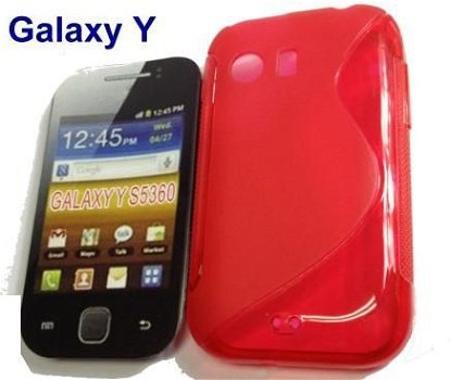 Siliconen Hoesje voor Samsung Galaxy Y S5360, Rood, €5 - 1
