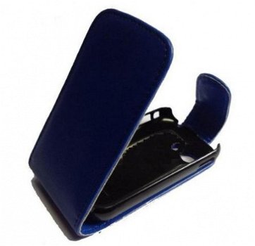 Leer Hoesje voor BlackBerry 9360 Curve, Blauw, Nieuw, €5.95 - 1