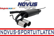 Novus Einddemper Golf 5 2x76mm RL-Design