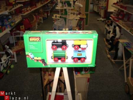 Brio Goederen trein. locomotief en 3 wagons. - 1