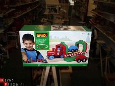 Brio Car Transporter Set.Rails, trein, wagon, autotjes, etc.