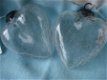 Valentijns harten van helder craqueel glas 11 cm groot - 1 - Thumbnail