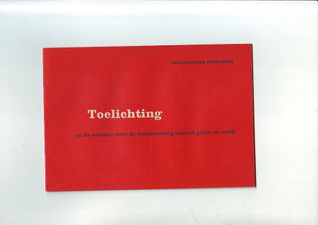 Toelichting Bescherming Bevolking - nr. 1