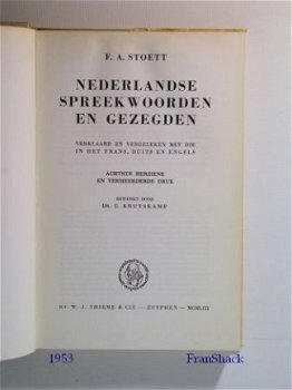 [1953] Spreekwoorden en gezegden, Stoett, Thieme - 3