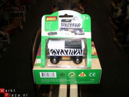 Brio Zebra Wagon, voor trein. - 1