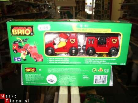 Brio Brandweer auto. Light & Sound Fire Engine. - 1