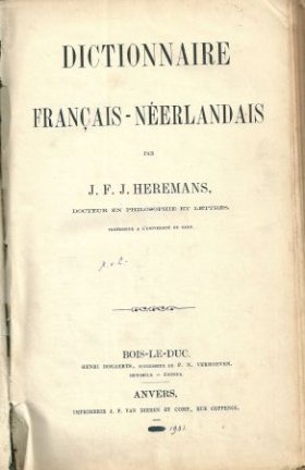 dictionnaire francais neerlandais heremans - nr. 1