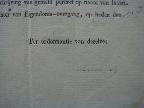 Akte overdracht St. Jacobstraat 157 Den Haag uit 1826 - 5