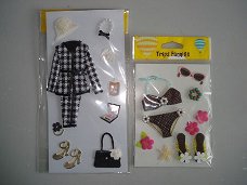 Hobby stickers kleding voor scrappen , kaarten of poppenhuis