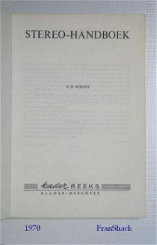 [1970] Stereo-Handboek, Schanz, Kluwer - 2