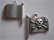 bedeltje/charm sprookjes:piratenvlag - 21x19 mm - 1 - Thumbnail