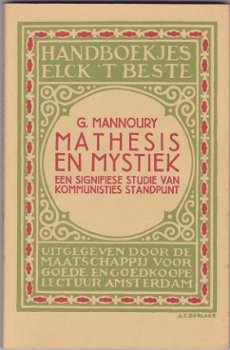 G. Mannoury: Mathesis en mystiek - 1